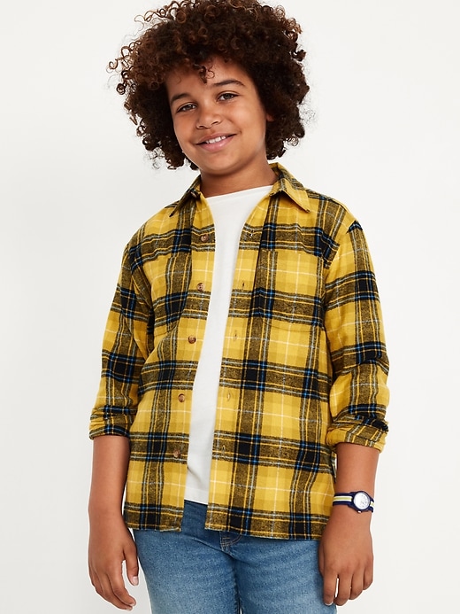 View large product image 1 of 3. Long-Sleeve Flannel Pocket Shirt for Boys