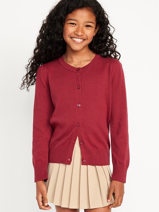 View large product image 1 of 4. School Uniform Button-Up Cardigan for Girls