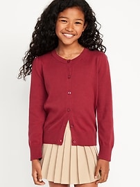 Image number 1 showing, School Uniform Button-Up Cardigan for Girls
