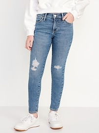 Image number 1 showing, High-Waisted Rockstar 360° Stretch Ripped Jeggings for Girls