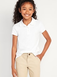Image number 1 showing, Uniform Pique Polo Shirt for Girls