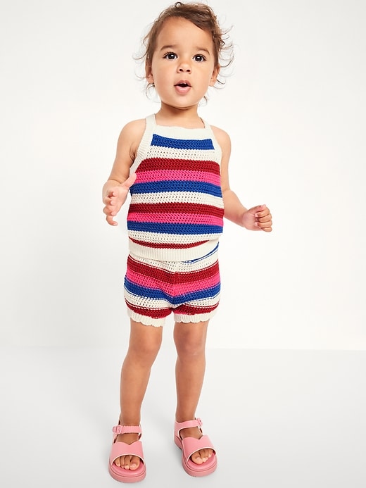 View large product image 1 of 4. Sleeveless Sweater-Knit Tank and Shorts Set for Baby
