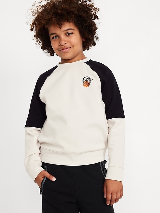 View large product image 1 of 4. Dynamic Fleece Color Block Graphic Sweatshirt for Boys