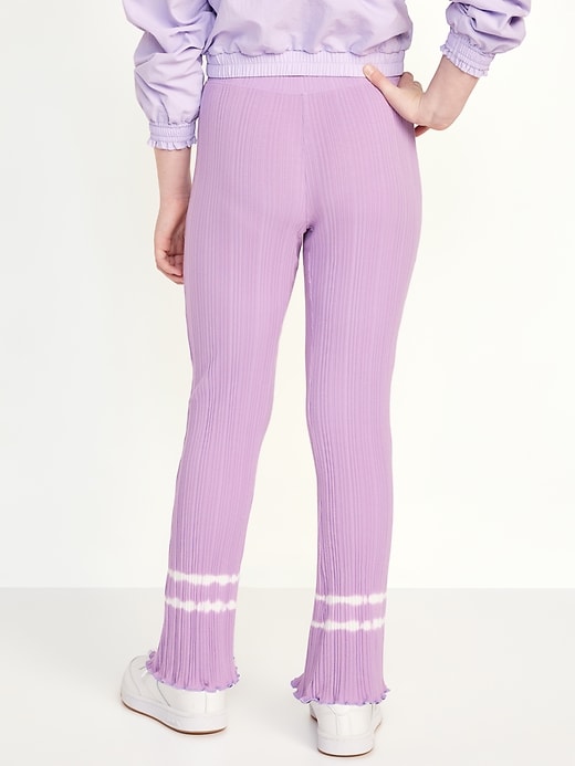 View large product image 2 of 5. High-Waisted Full-Length Flared Leggings for Girls