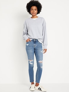 Mid-Rise Rockstar Super-Skinny Ankle Jeans