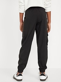 Image number 2 showing, High-Waisted StretchTech Cargo Jogger Pants for Girls