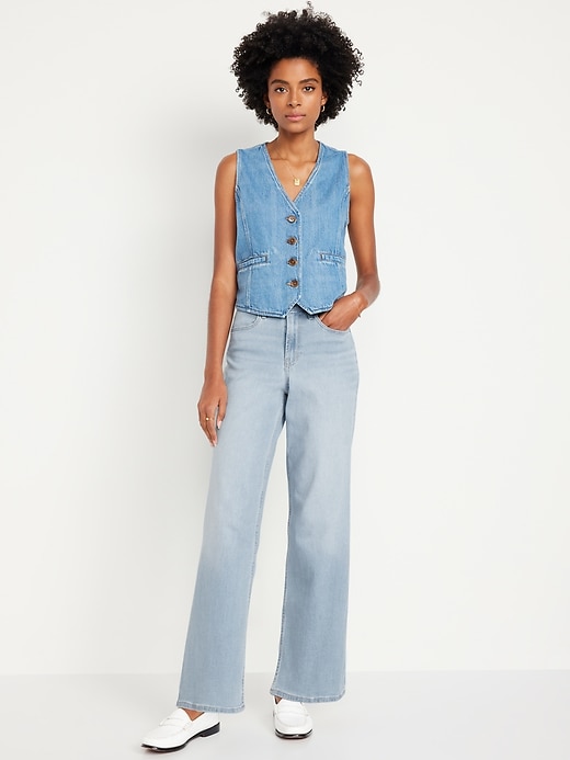 Image number 1 showing, High-Waisted Wow Wide-Leg Jeans