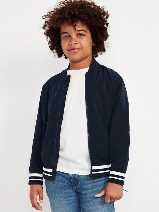 View large product image 1 of 3. Zip-Front Bomber Jacket for Boys