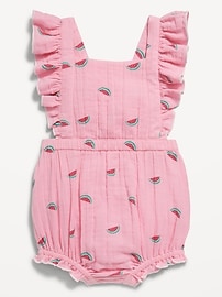 View large product image 3 of 3. Ruffled One-Piece Romper for Baby