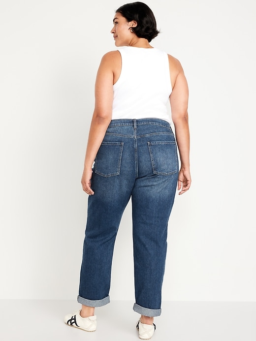 Image number 8 showing, Mid-Rise Wow Boyfriend Straight Jeans
