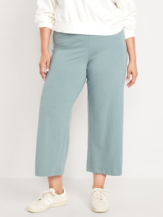 Image number 6 showing, High-Waisted Wide Leg Cropped Leggings
