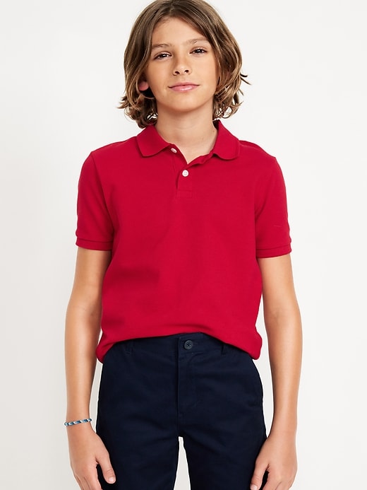 View large product image 1 of 3. School Uniform Pique Polo Shirt for Boys