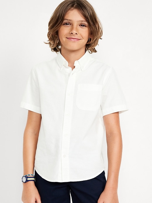 View large product image 1 of 3. Short-Sleeve Oxford Shirt for Boys