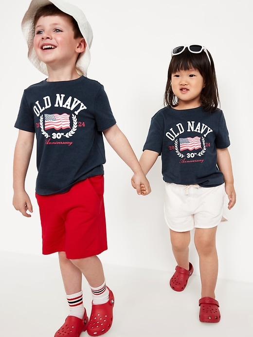 View large product image 1 of 3. Matching Unisex Short-Sleeve Logo-Graphic T-Shirt for Toddler