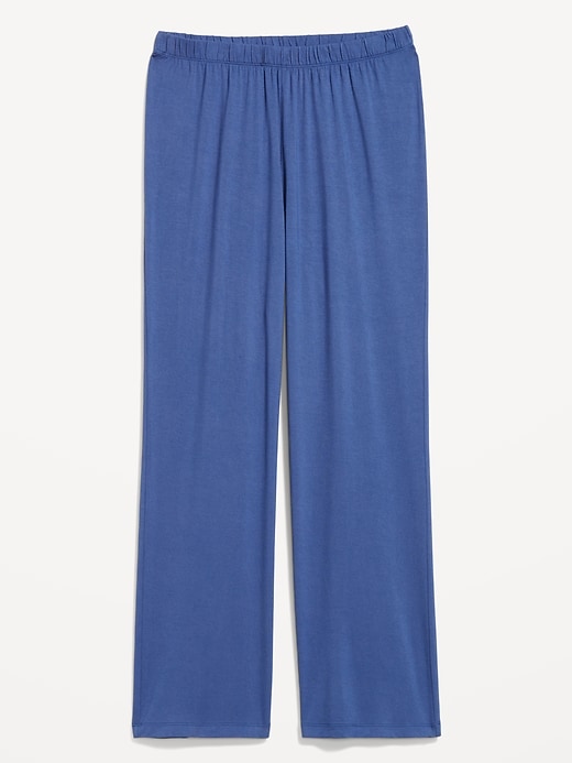 Image number 4 showing, Mid-Rise Knit Jersey Pajama Pant