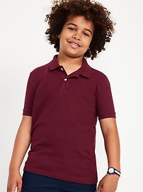 Image number 1 showing, School Uniform Pique Polo Shirt for Boys
