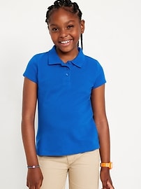 Image number 1 showing, Uniform Pique Polo Shirt for Girls