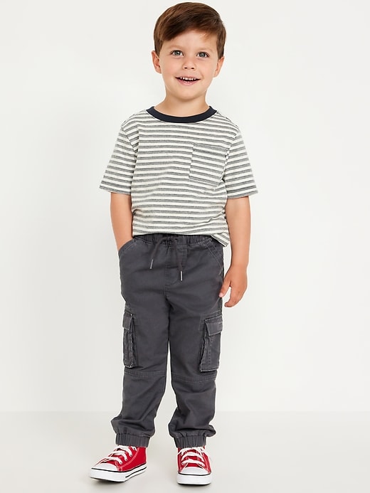 View large product image 1 of 3. Functional-Drawstring Cargo Jogger Pants for Toddler Boys