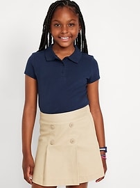 Image number 1 showing, Uniform Pique Polo Shirt for Girls