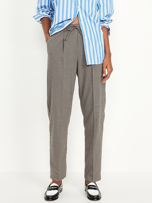 Image number 1 showing, High-Waisted Billie Pull-On Straight Trouser