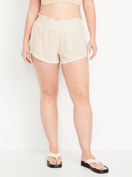 Image number 5 showing, High-Waisted Swim Coverup Shorts -- 1.5-inch inseam