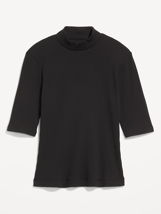 Image number 4 showing, Ribbed Mock-Neck Top