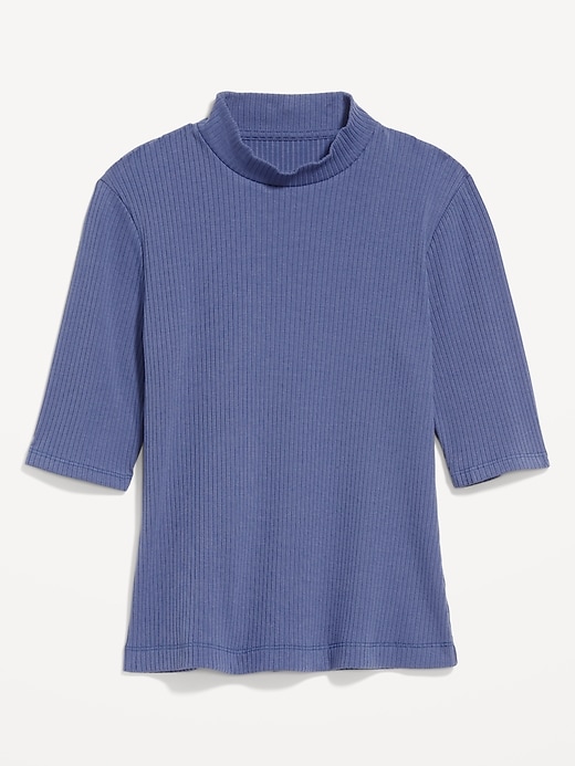 Image number 4 showing, Ribbed Mock-Neck Top