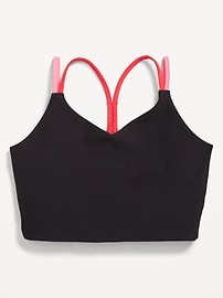 View large product image 3 of 4. PowerSoft Strappy Longline Sports Bra for Girls