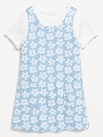 View large product image 4 of 4. Sleeveless Pocket Dress and T-Shirt Set for Toddler Girls