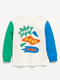 View large product image 3 of 3. Oversized Long-Sleeve Graphic T-Shirt for Toddler Boys