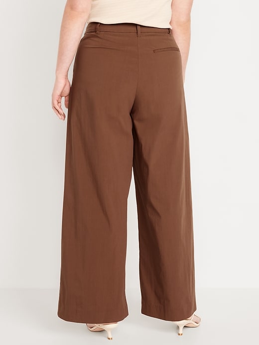 Image number 6 showing, Extra High-Waisted Poplin Super Wide-Leg Taylor Pants