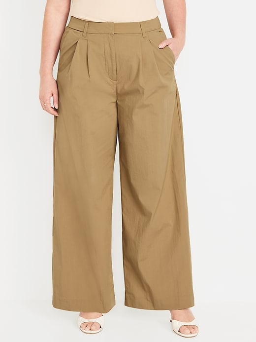 Image number 5 showing, Extra High-Waisted Poplin Super Wide-Leg Taylor Pants