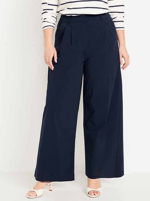 Image number 5 showing, Extra High-Waisted Poplin Super Wide-Leg Taylor Pants