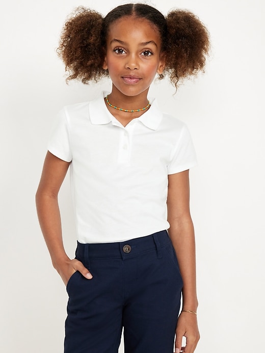 View large product image 1 of 4. School Uniform Jersey Polo Shirt for Girls