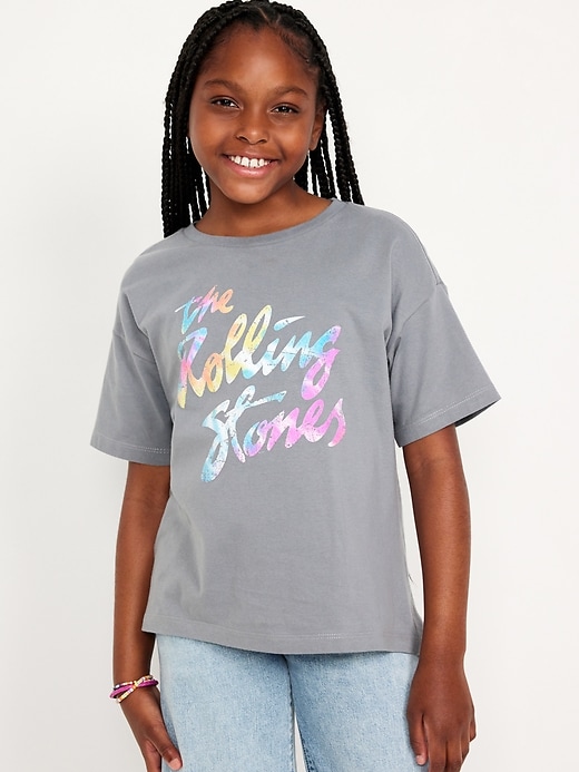 View large product image 1 of 3. Oversized Licensed Graphic T-Shirt for Girls