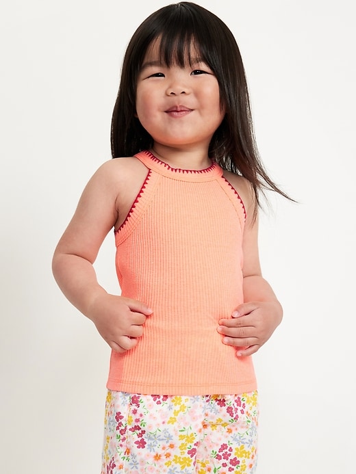 View large product image 1 of 2. Fitted Halter Tank Top for Toddler Girls
