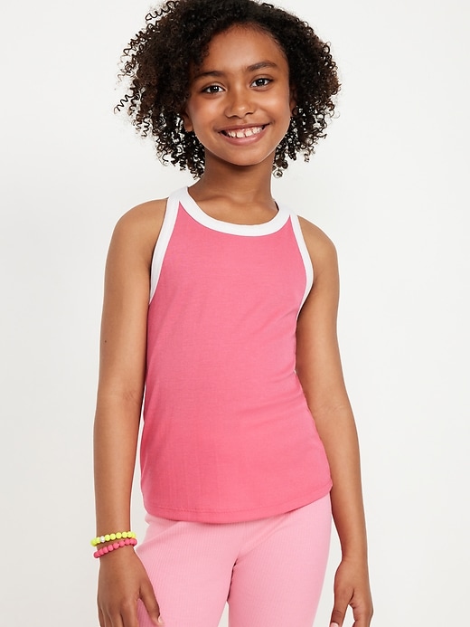 View large product image 1 of 4. UltraLite Rib-Knit Performance Tank for Girls