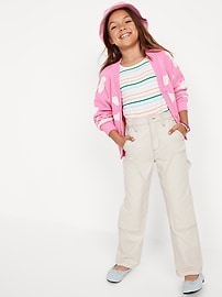View large product image 3 of 5. Loose High-Waisted Carpenter Pants for Girls