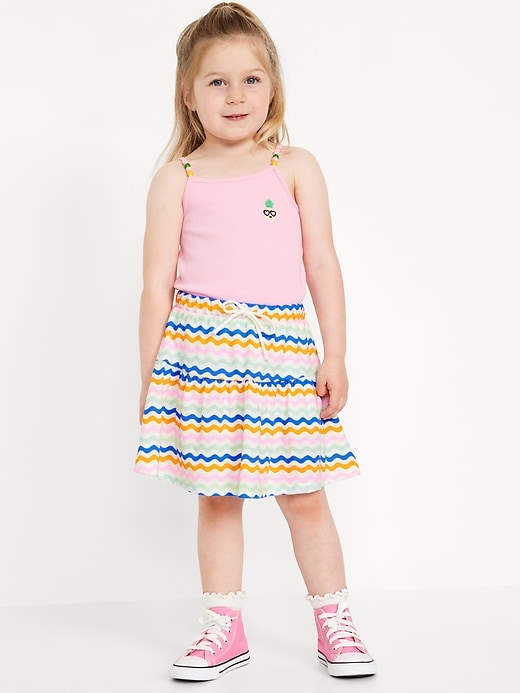View large product image 1 of 4. Tiered Jersey-Knit Skort for Toddler Girls