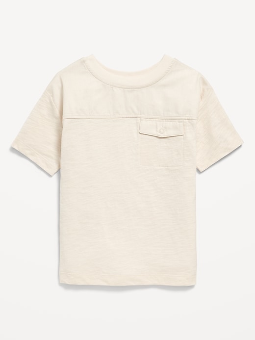 View large product image 2 of 2. Oversized Flap-Pocket T-Shirt for Toddler Boys