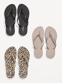 Image number 1 showing, Flip-Flop Sandals 3-Pack (Partially Plant-Based)