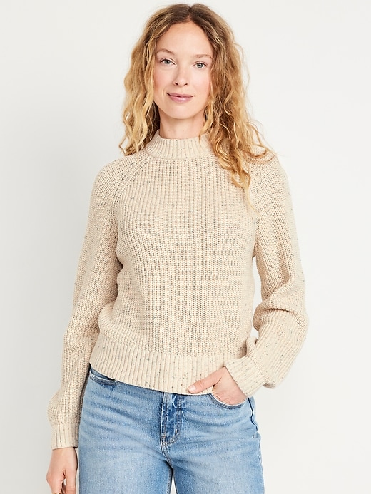 Image number 1 showing, Shaker Stitch Crop Sweater