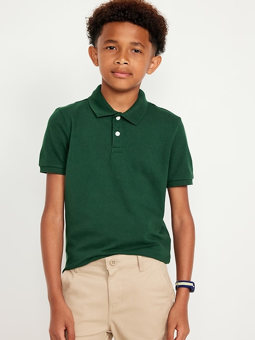 View large product image 1 of 3. School Uniform Pique Polo Shirt for Boys