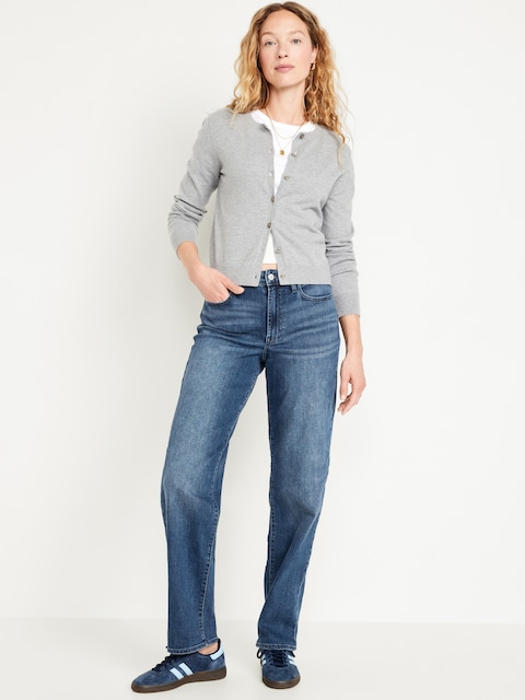 High-Waisted Wow Loose Jeans - Medium Wash