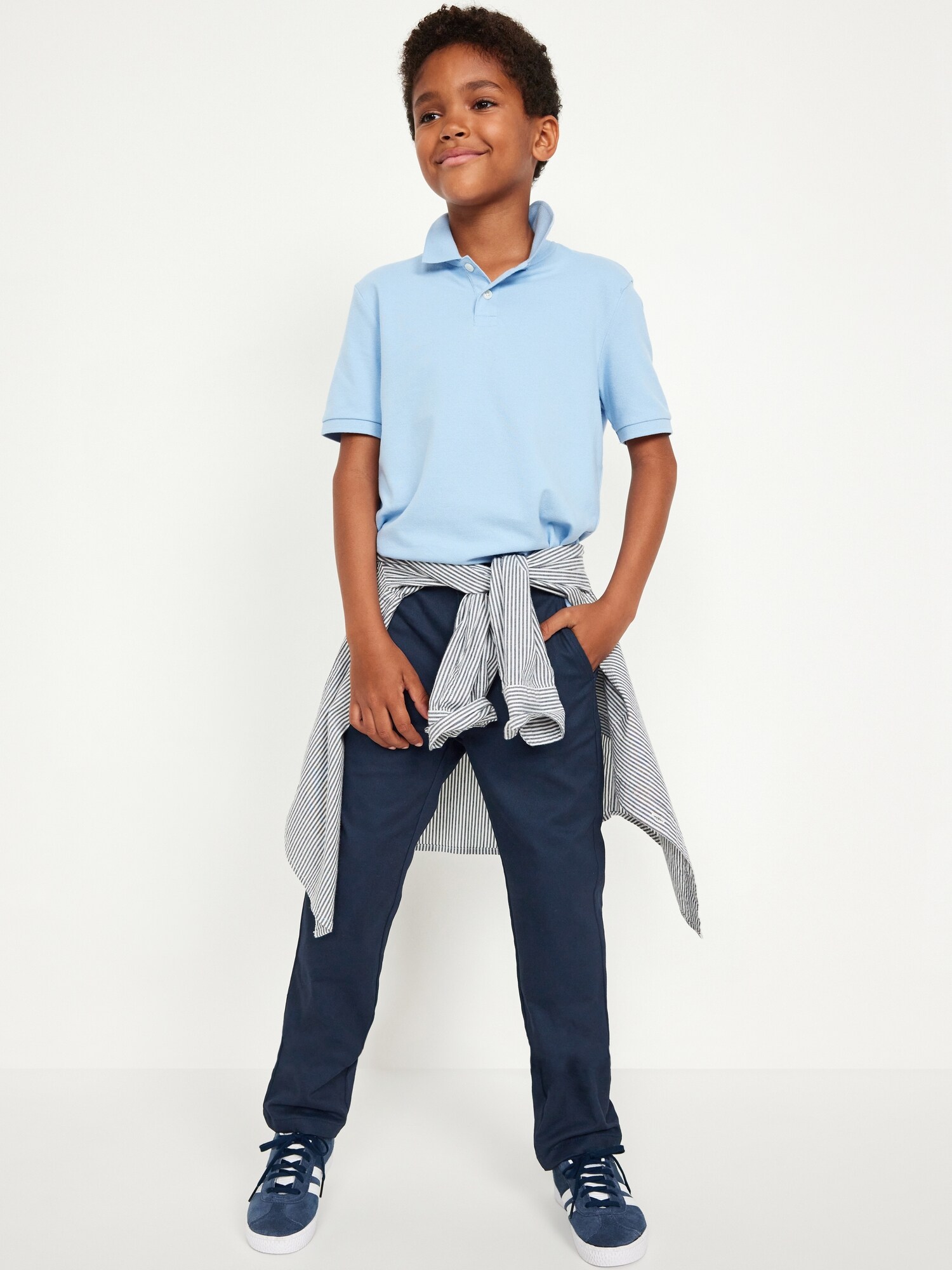 Брюки Old Navy Slim School Uniform Chino Pants для мальчиков, цвет: Тёмно-синий — фото 3