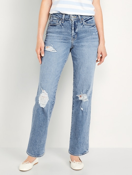 Image number 2 showing, High-Waisted OG Loose Ripped Jeans