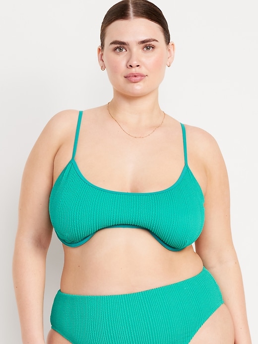 Image number 7 showing, Ribbed Underwire Bikini Swim Top