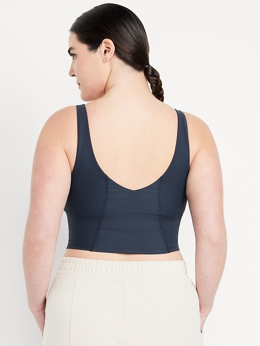 Image number 6 showing, Light Support PowerSoft Ribbed Longline Sports Bra