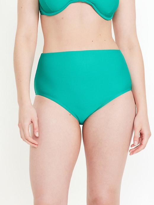 Image number 5 showing, High-Waisted French-Cut Bikini Swim Bottoms