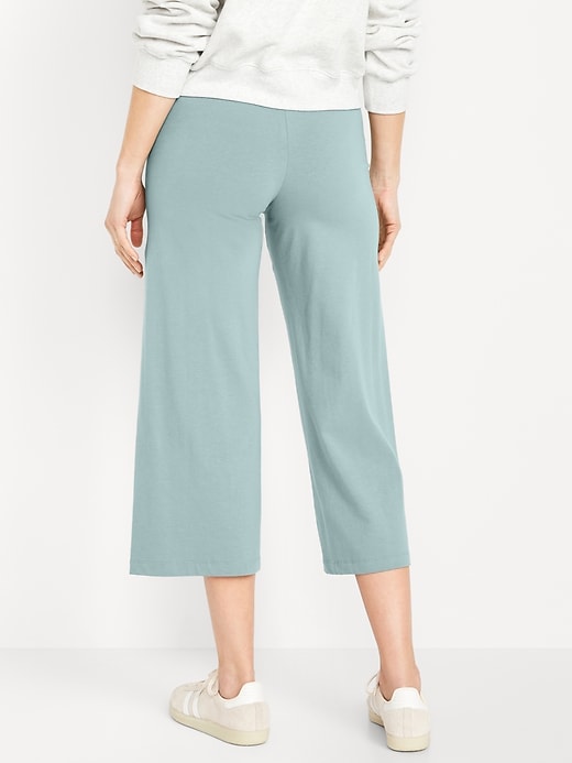 Image number 7 showing, High-Waisted Wide Leg Cropped Leggings